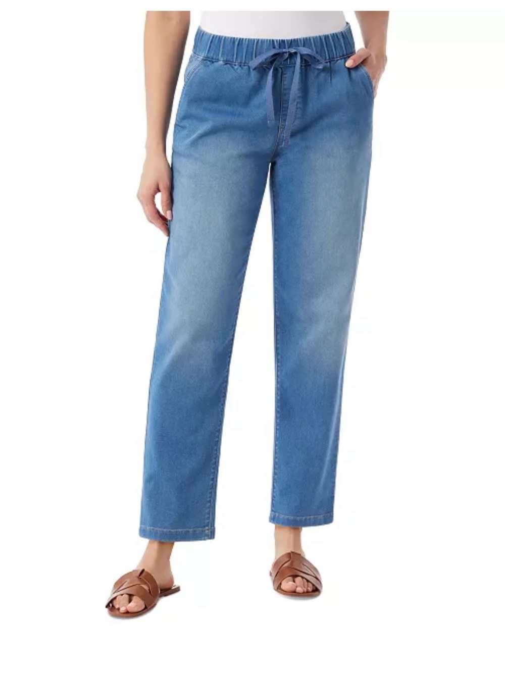 Gloria Vanderbilt drawstring/elastic waist jeans
Size M